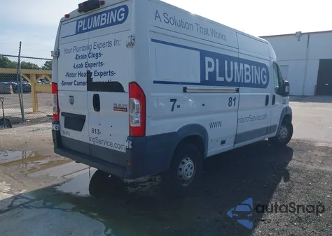 2016 Ram Promaster 2500 High Roof из США, поврежденный, VIN 3C6TRVDG0GE128805